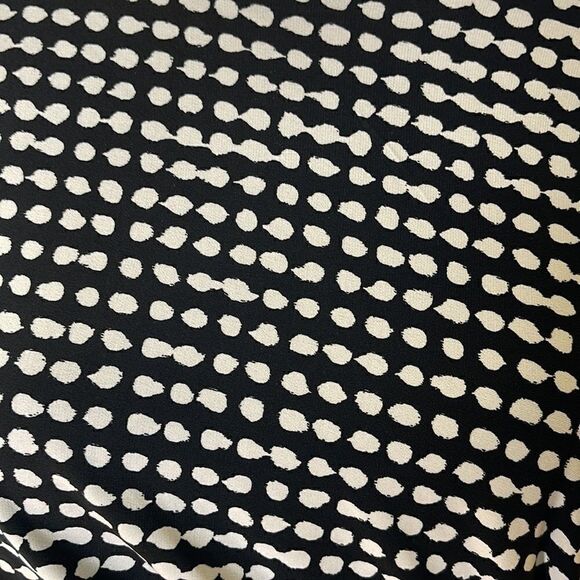 212 COLLECTION Women's Gathered Twist Drape BLACK & WHITE POLKA DOT DRESS, SZ M - Picture 7 of 7